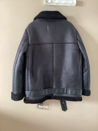 Cazadora Piel Negra “Zara” Talla M