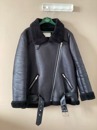Cazadora Piel Negra “Zara” Talla M
