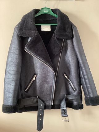 Cazadora Piel Negra “Zara” Talla M