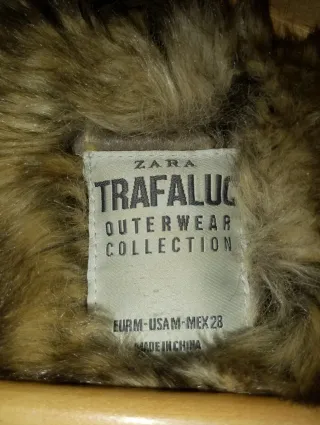 Chaqueta TRAFALUC verde con forro de pelo
