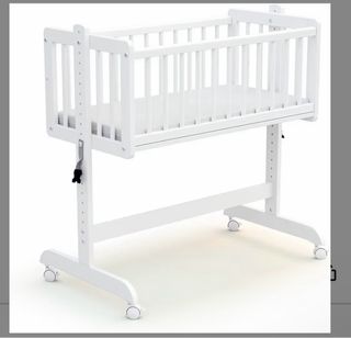 Cuna colecho blanca con ruedas