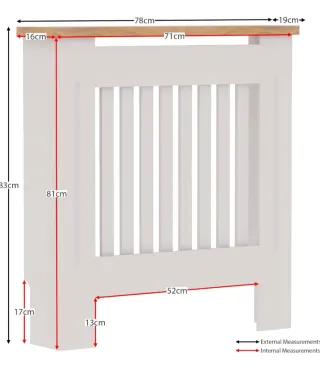 Vida Designs Arlington Radiador Cubierta Blanco