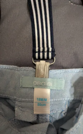 Pantaloncini jeans con bretelle bambino