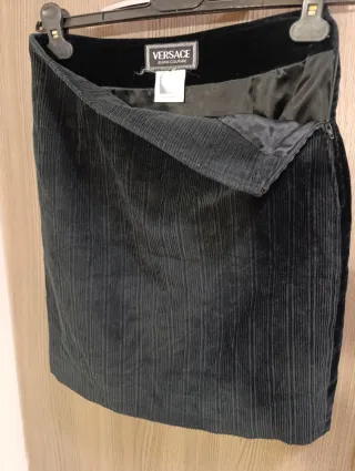 Gonna tubino Versace Jeans Couture velluto nera