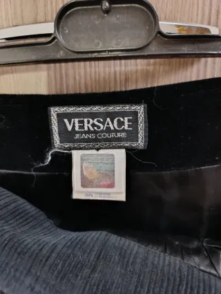Gonna tubino Versace Jeans Couture velluto nera