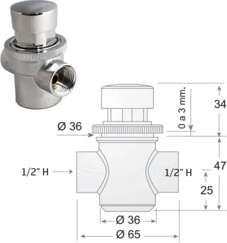 Grifo pulsador cromado