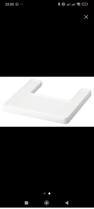 Bandeja trona IKEA blanca