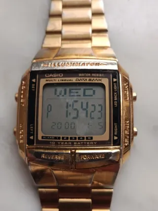 Reloj Casio DB 360 "2515"  Data Bank Dorado
