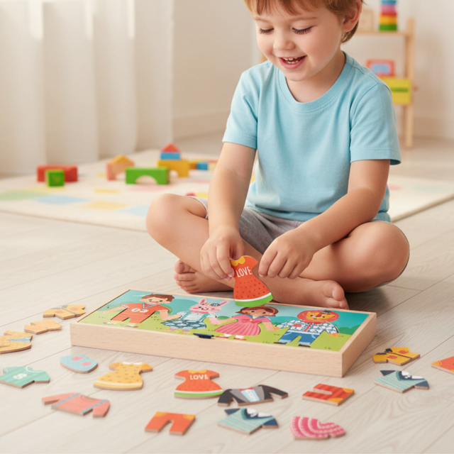 Juego Vestimenta Rompecabezas Montessori