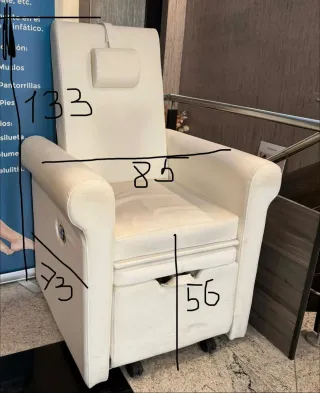 Sillon pedicura blanco