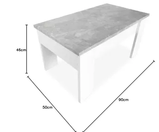 Mesa de centro elevable de madera