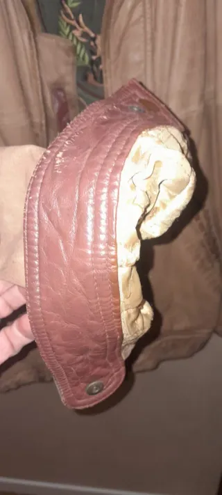 Giacca Vera Pelle Vintage Beige/Marrone