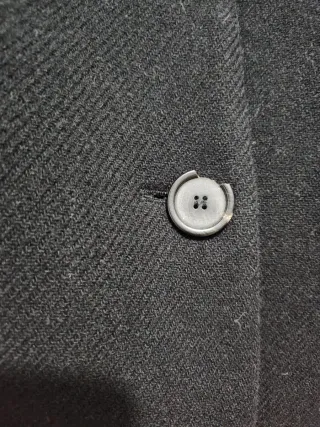 Abrigo largo paño Zara negro