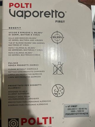 Polti Vaporetto First - Limpieza a vapor