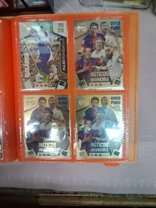 Cromos Adrenalyn 2025-26 Míticos y Extra Gold