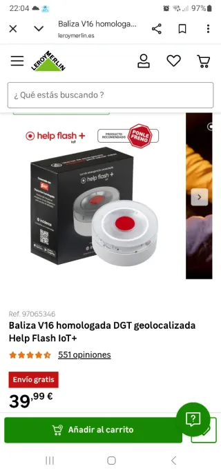 Baliza V16 homologada DGT
