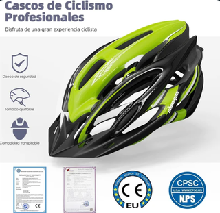 Casco Ciclismo Adulto Ajustable con Luz LED