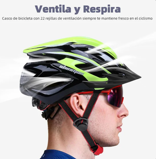 Casco Ciclismo Adulto Ajustable con Luz LED