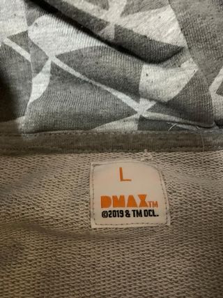 Felpa grigia con cappuccio e zip per uomo DMax