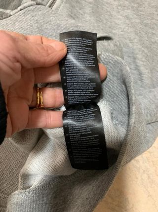 Felpa grigia con cappuccio e zip per uomo DMax