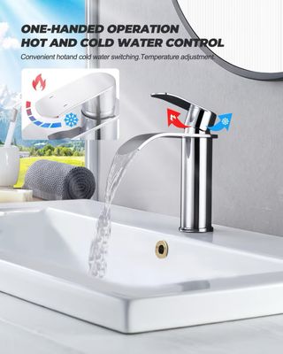 Rubinetto cascata ARCORA bagno argento