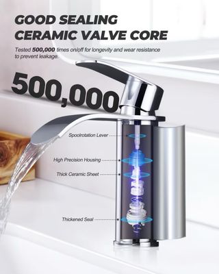 Rubinetto cascata ARCORA bagno argento