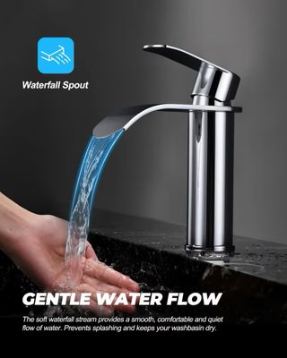 Rubinetto cascata ARCORA bagno argento