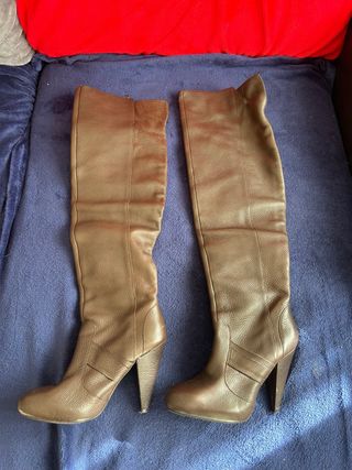 Botas de piel Zara Marrones Talla 38