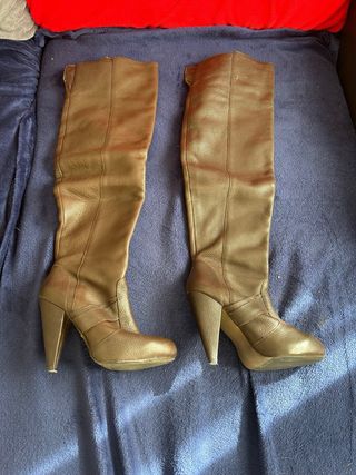 Botas de piel Zara Marrones Talla 38