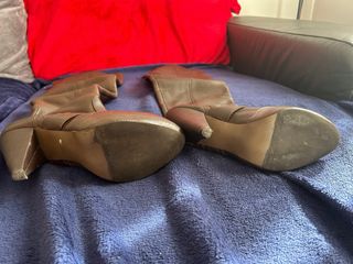 Botas de piel Zara Marrones Talla 38