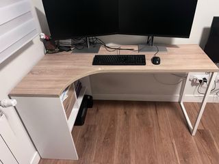 Escritorio de esquina madera y metal