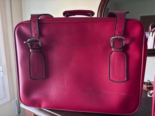 Conjunto maletas vintage rojas