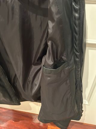 Cazadora Zara Hombre Polipiel Negra Talla M