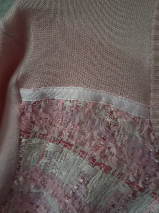 Chaqueta Simorra Tweed Rosa y Blanca