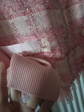 Chaqueta Simorra Tweed Rosa y Blanca