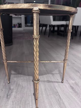 Mesita Auxiliar Zara Home Cristal y Metal