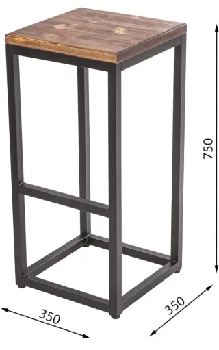 Juego 2 Taburetes Bar Loftie® Madera Metal