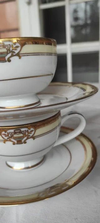 2 Tazze Porcellana Tedesca Oro