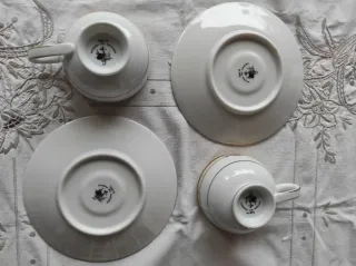 2 Tazze Porcellana Tedesca Oro