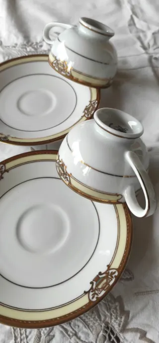 2 Tazze Porcellana Tedesca Oro