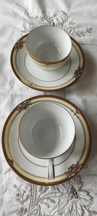 2 Tazze Porcellana Tedesca Oro