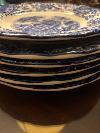 6 Platos Llanos La Cartuja Azul