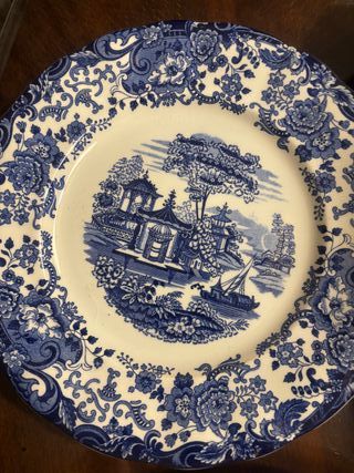 6 Platos Llanos La Cartuja Azul