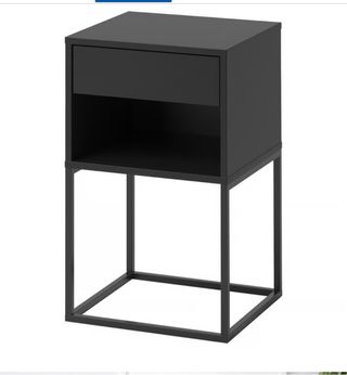 Mesa Auxiliar VIKHAMMER Negra IKEA