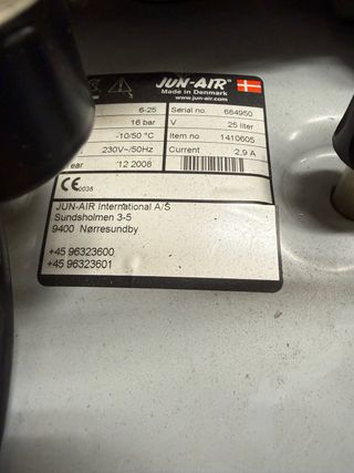 Compresor Jun Air Modelo 6 de 25 litros nuevo
