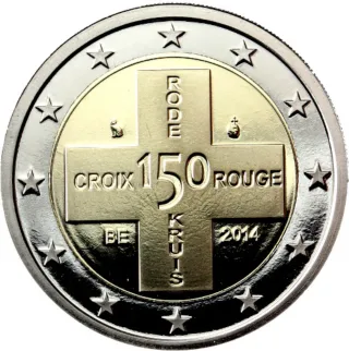 Moneda 2 euros Bélgica 2014 Cruz Roja
