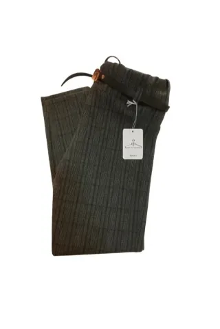 Pantaloni a quadri grigi e bianchi