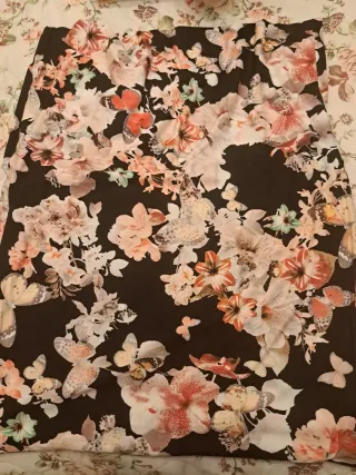 Sciarpa ad anello viscosa fantasia floreale