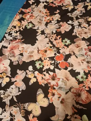 Sciarpa ad anello viscosa fantasia floreale