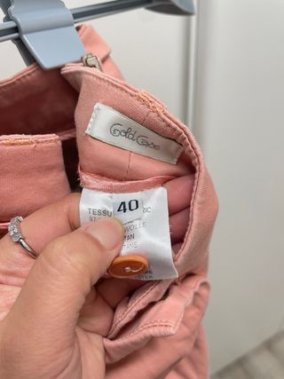 Pantalón tobillero tiro bajo salmón